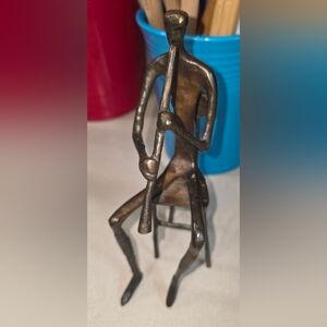 VINTAGE 8-9" BRONZE STATUE FIGURE BURN SIGNED GREAT DEAL RARE PIECE ART PICALO